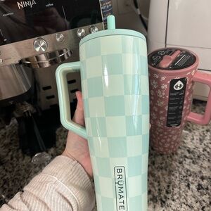 BrüMate Seafoam Checkered Tumbler